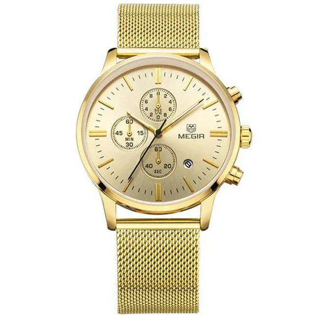Stainless Steel Sport Watch Men's Wrist Watches Clock Men