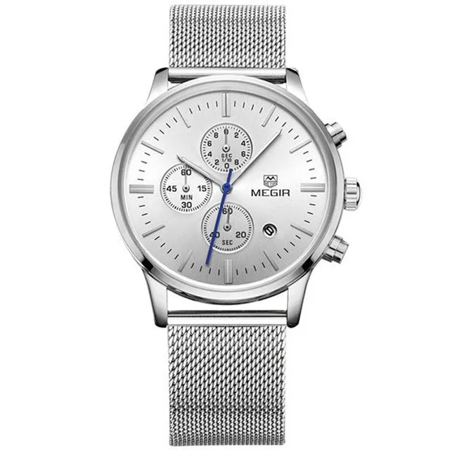 Stainless Steel Sport Watch Men's Wrist Watches Clock Men