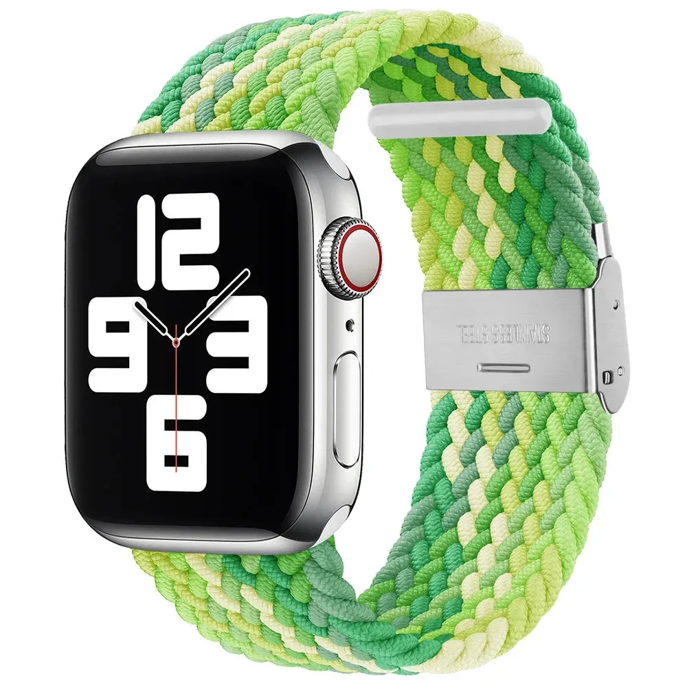 Strap For Apple Watch band 44mm 40mm 45/41mm 49mm 42/46mm 38 Elastic braided bracelet iwatch series 7 se 5 4 6 8 9 10 ultra 3 2