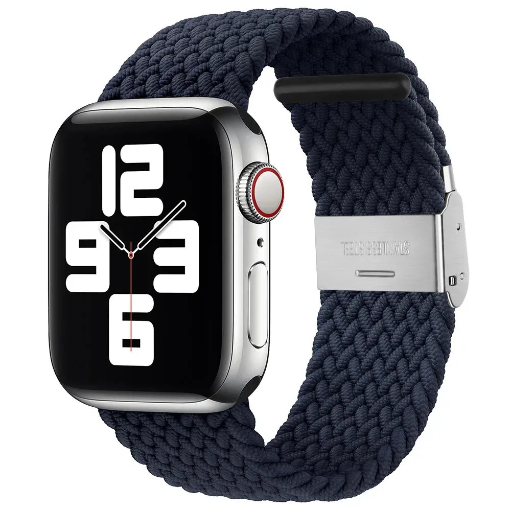 Strap For Apple Watch band 44mm 40mm 45/41mm 49mm 42/46mm 38 Elastic braided bracelet iwatch series 7 se 5 4 6 8 9 10 ultra 3 2