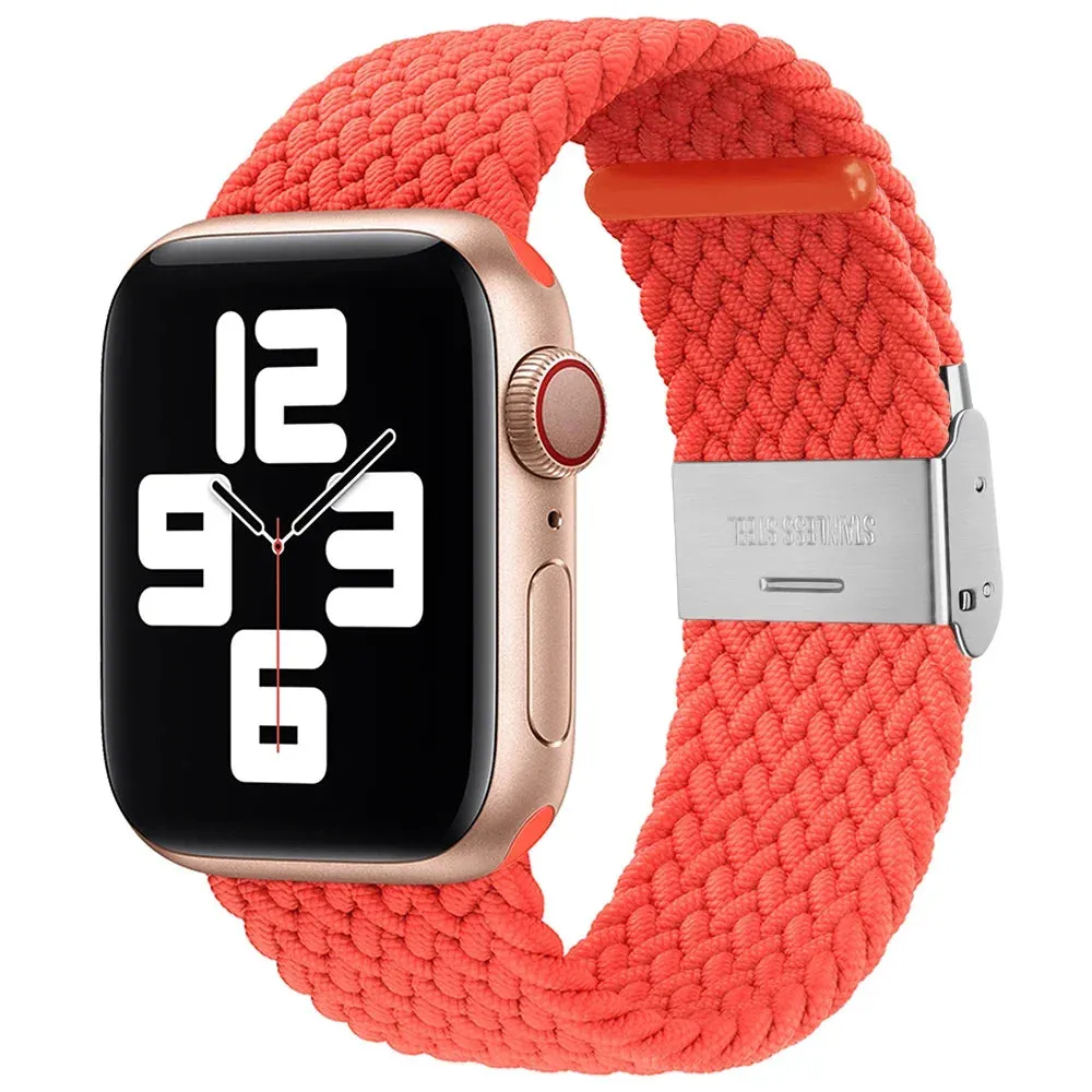 Strap For Apple Watch band 44mm 40mm 45/41mm 49mm 42/46mm 38 Elastic braided bracelet iwatch series 7 se 5 4 6 8 9 10 ultra 3 2