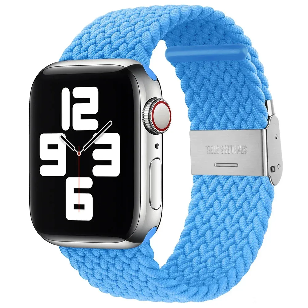 Strap For Apple Watch band 44mm 40mm 45/41mm 49mm 42/46mm 38 Elastic braided bracelet iwatch series 7 se 5 4 6 8 9 10 ultra 3 2