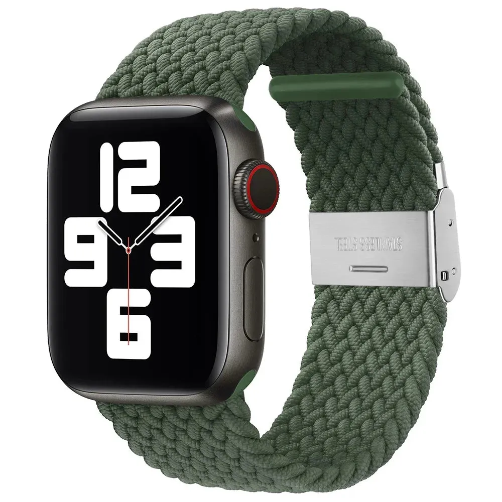 Strap For Apple Watch band 44mm 40mm 45/41mm 49mm 42/46mm 38 Elastic braided bracelet iwatch series 7 se 5 4 6 8 9 10 ultra 3 2