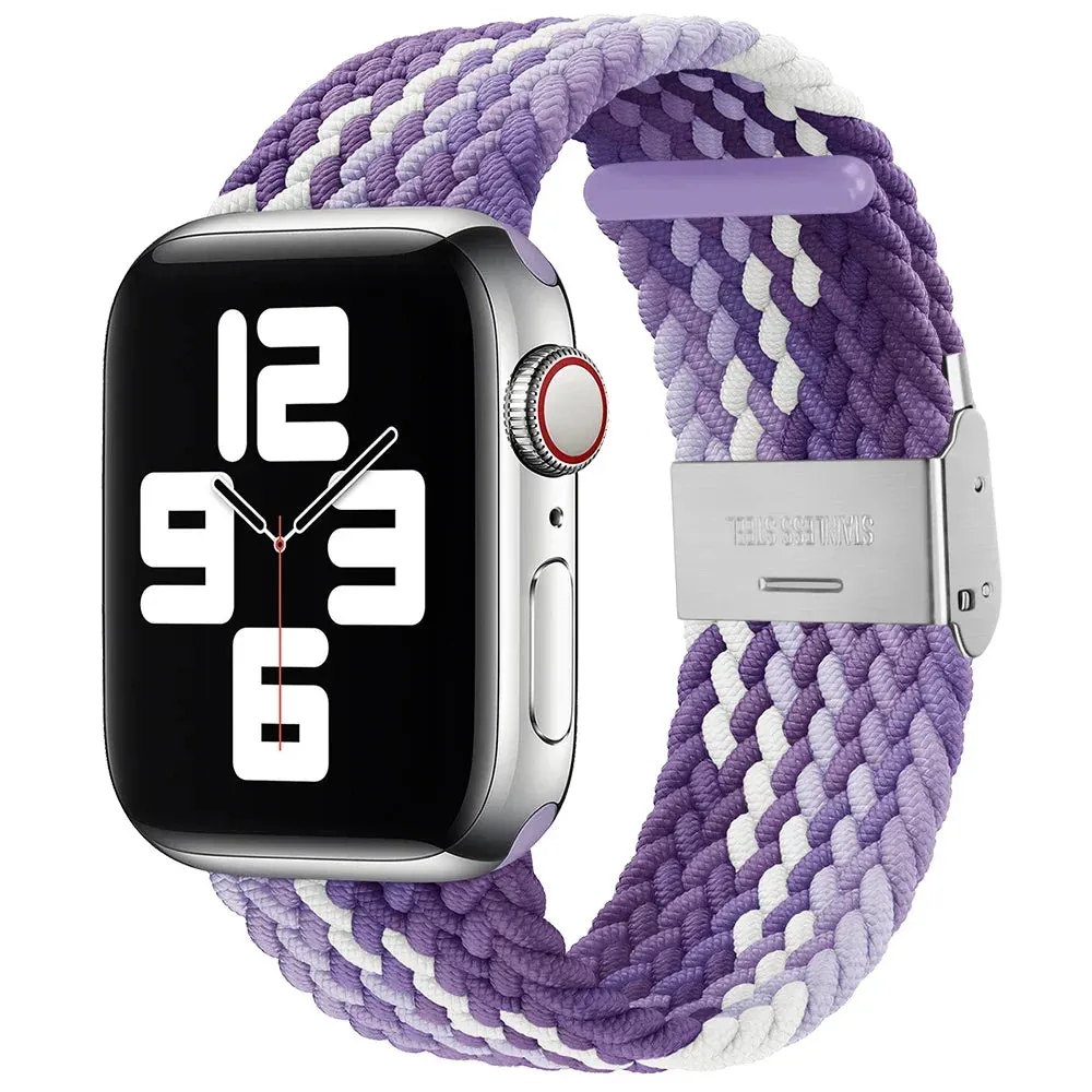 Strap For Apple Watch band 44mm 40mm 45/41mm 49mm 42/46mm 38 Elastic braided bracelet iwatch series 7 se 5 4 6 8 9 10 ultra 3 2