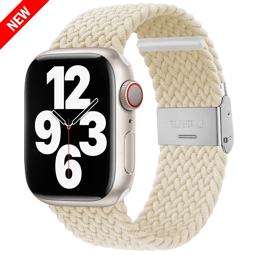 Strap For Apple Watch band 44mm 40mm 45/41mm 49mm 42/46mm 38 Elastic braided bracelet iwatch series 7 se 5 4 6 8 9 10 ultra 3 2
