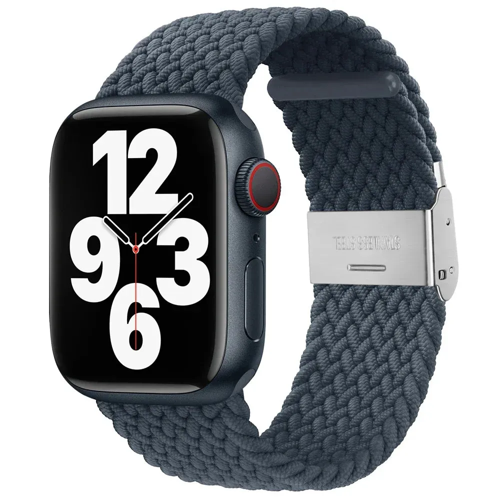 Strap For Apple Watch band 44mm 40mm 45/41mm 49mm 42/46mm 38 Elastic braided bracelet iwatch series 7 se 5 4 6 8 9 10 ultra 3 2