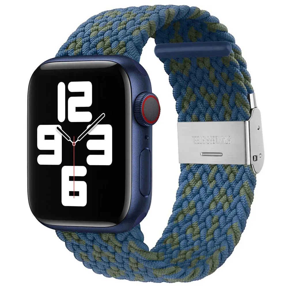 Strap For Apple Watch band 44mm 40mm 45/41mm 49mm 42/46mm 38 Elastic braided bracelet iwatch series 7 se 5 4 6 8 9 10 ultra 3 2