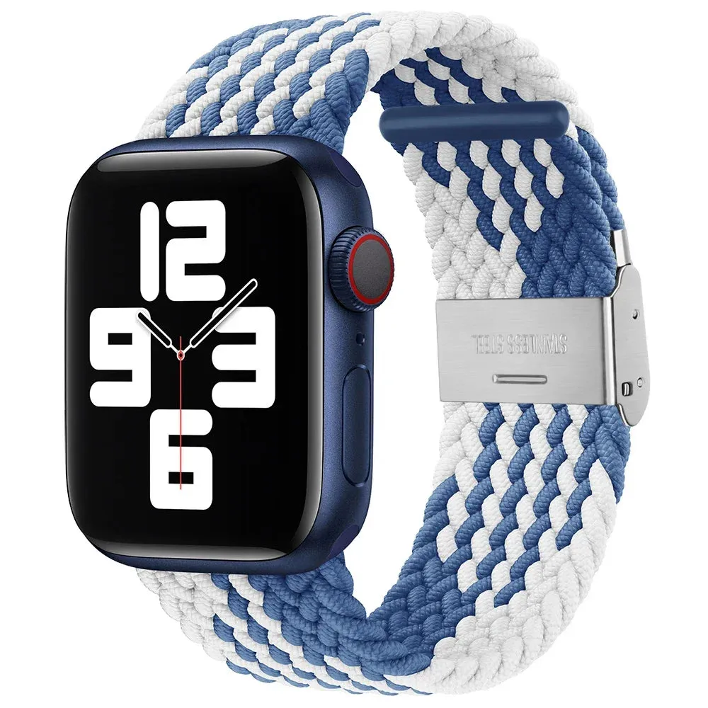 Strap For Apple Watch band 44mm 40mm 45/41mm 49mm 42/46mm 38 Elastic braided bracelet iwatch series 7 se 5 4 6 8 9 10 ultra 3 2