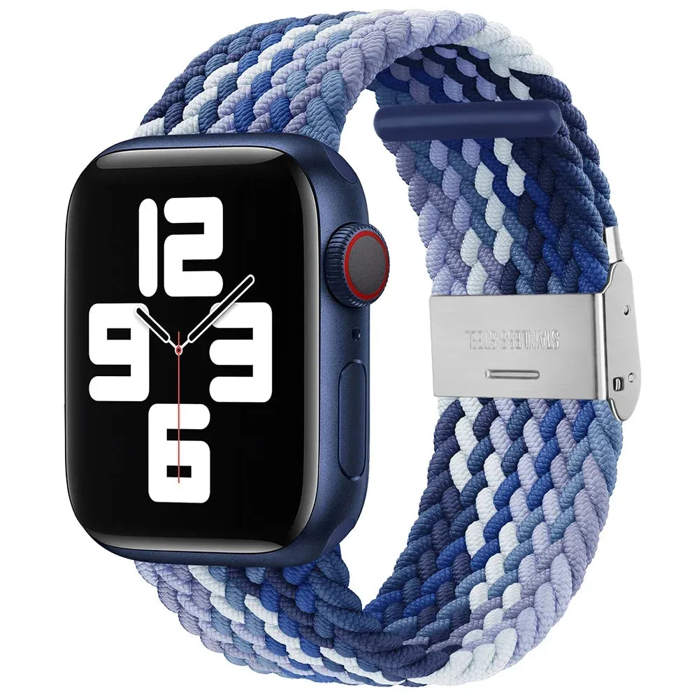 Strap For Apple Watch band 44mm 40mm 45/41mm 49mm 42/46mm 38 Elastic braided bracelet iwatch series 7 se 5 4 6 8 9 10 ultra 3 2