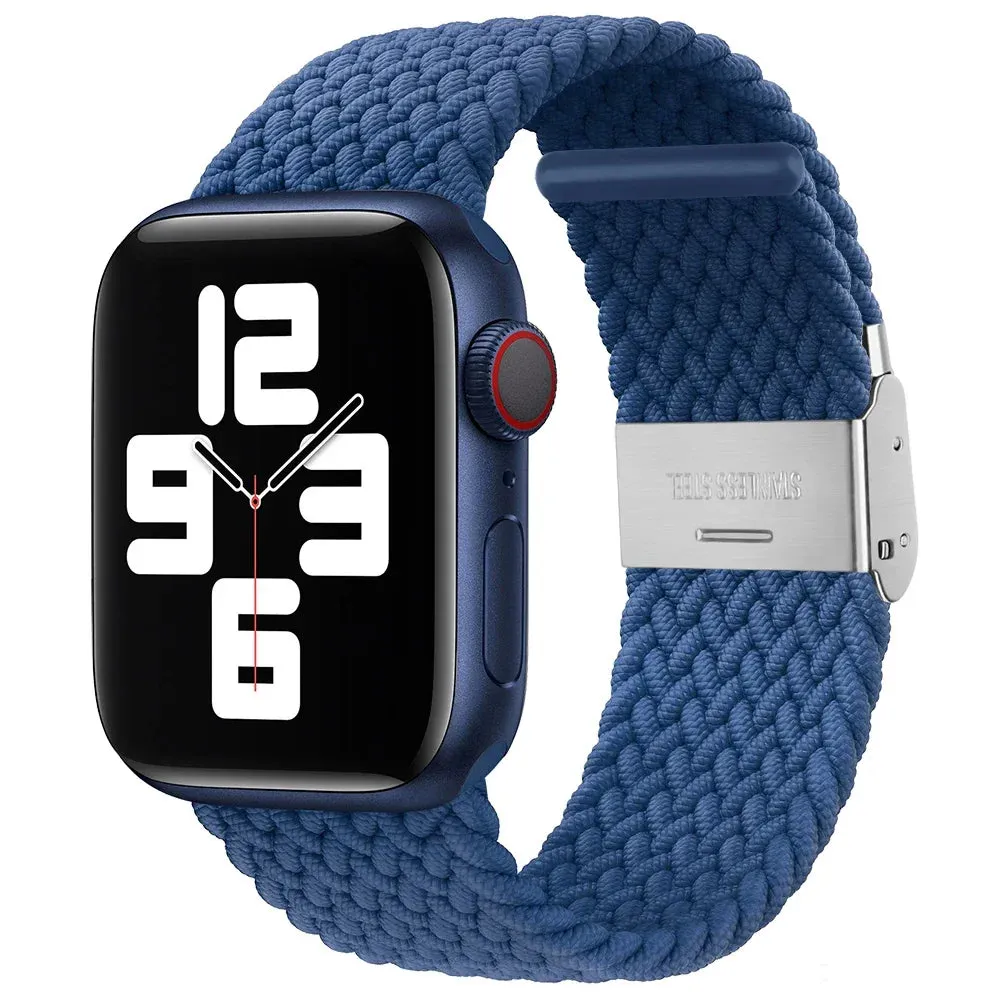 Strap For Apple Watch band 44mm 40mm 45/41mm 49mm 42/46mm 38 Elastic braided bracelet iwatch series 7 se 5 4 6 8 9 10 ultra 3 2