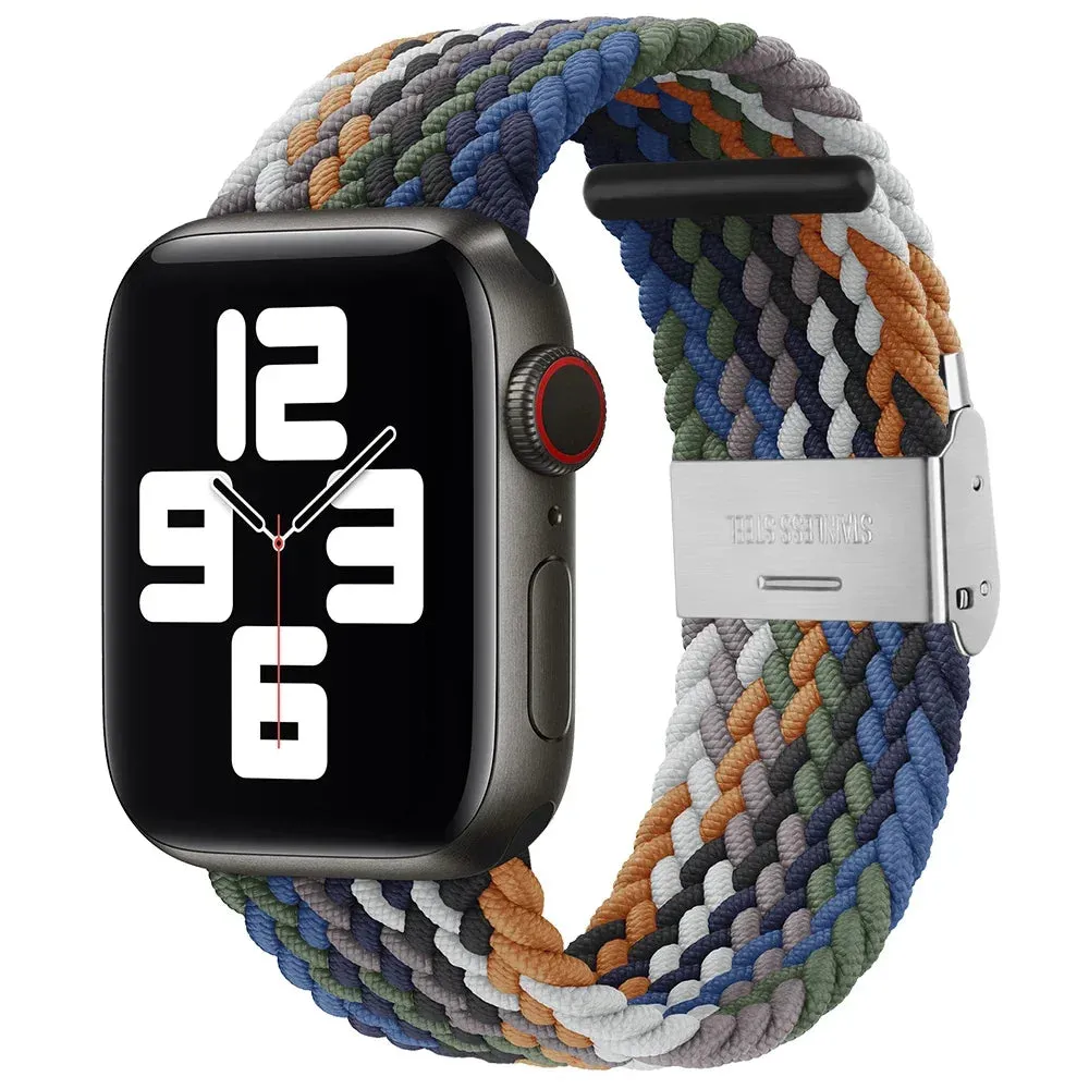 Strap For Apple Watch band 44mm 40mm 45/41mm 49mm 42/46mm 38 Elastic braided bracelet iwatch series 7 se 5 4 6 8 9 10 ultra 3 2