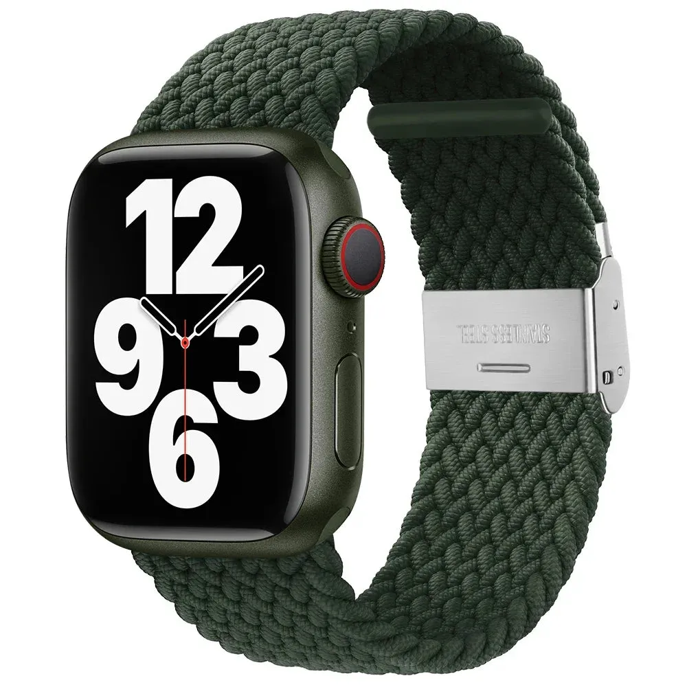 Strap For Apple Watch band 44mm 40mm 45/41mm 49mm 42/46mm 38 Elastic braided bracelet iwatch series 7 se 5 4 6 8 9 10 ultra 3 2