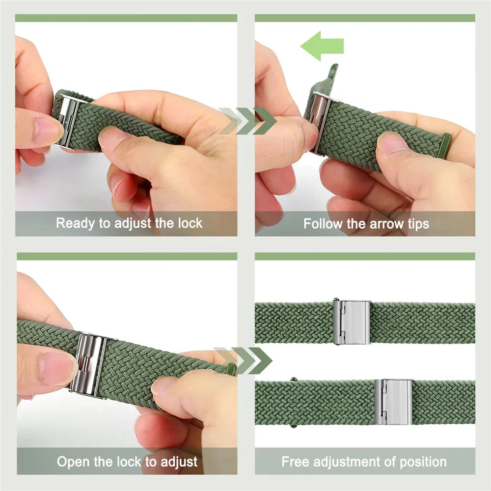 Strap For Apple Watch band 44mm 40mm 45/41mm 49mm 42/46mm 38 Elastic braided bracelet iwatch series 7 se 5 4 6 8 9 10 ultra 3 2