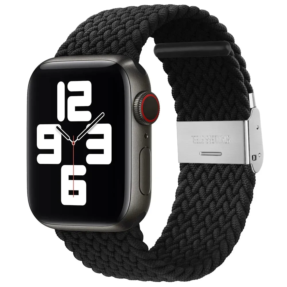 Strap For Apple Watch band 44mm 40mm 45/41mm 49mm 42/46mm 38 Elastic braided bracelet iwatch series 7 se 5 4 6 8 9 10 ultra 3 2