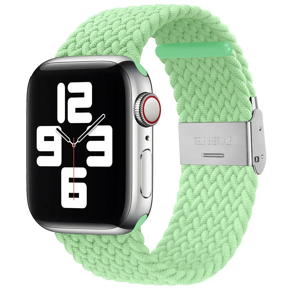 Strap For Apple Watch band 44mm 40mm 45/41mm 49mm 42/46mm 38 Elastic braided bracelet iwatch series 7 se 5 4 6 8 9 10 ultra 3 2