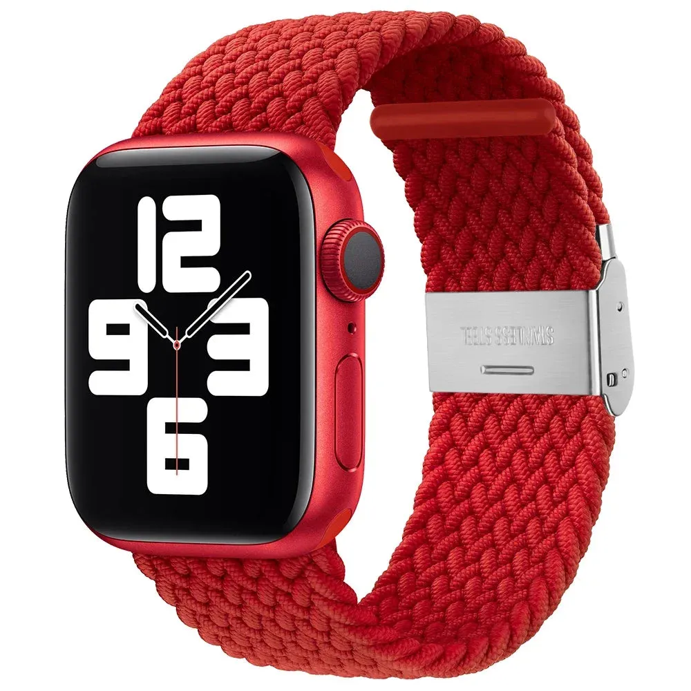 Strap For Apple Watch band 44mm 40mm 45/41mm 49mm 42/46mm 38 Elastic braided bracelet iwatch series 7 se 5 4 6 8 9 10 ultra 3 2