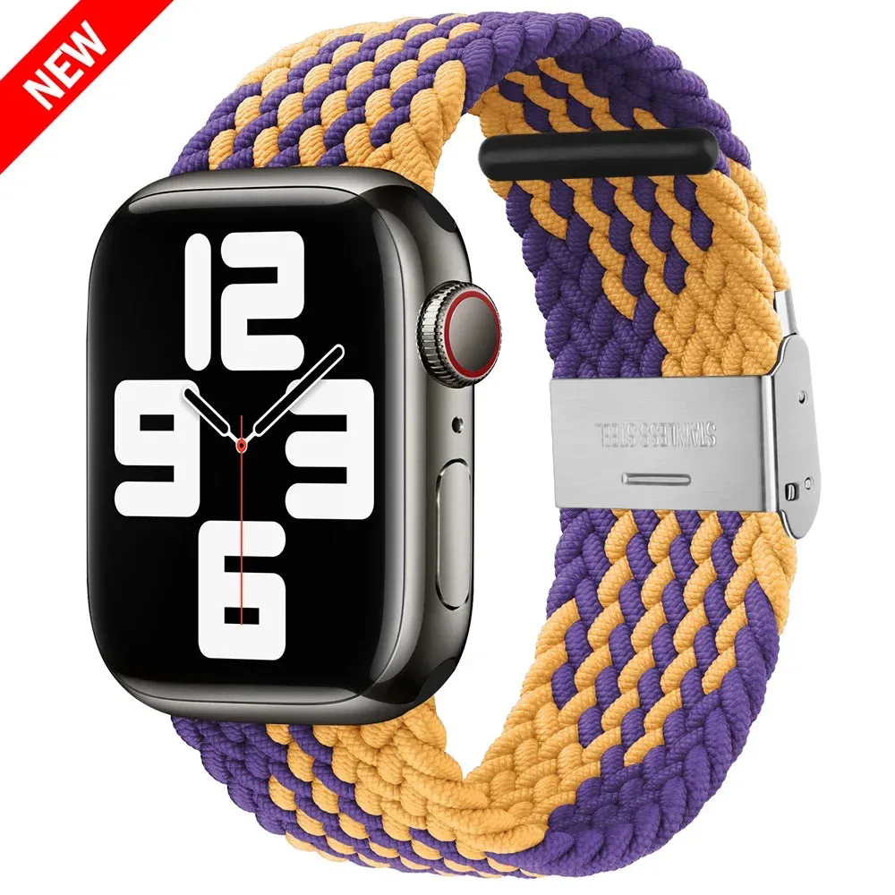 Strap For Apple Watch band 44mm 40mm 45/41mm 49mm 42/46mm 38 Elastic braided bracelet iwatch series 7 se 5 4 6 8 9 10 ultra 3 2
