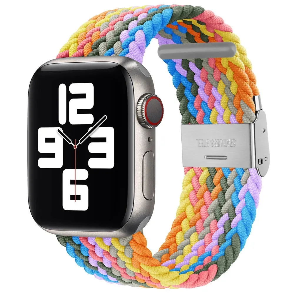 Strap For Apple Watch band 44mm 40mm 45/41mm 49mm 42/46mm 38 Elastic braided bracelet iwatch series 7 se 5 4 6 8 9 10 ultra 3 2