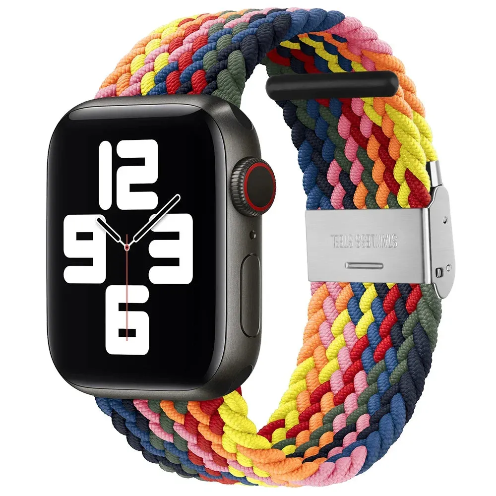 Strap For Apple Watch band 44mm 40mm 45/41mm 49mm 42/46mm 38 Elastic braided bracelet iwatch series 7 se 5 4 6 8 9 10 ultra 3 2