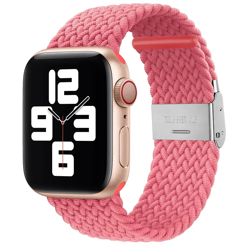 Strap For Apple Watch band 44mm 40mm 45/41mm 49mm 42/46mm 38 Elastic braided bracelet iwatch series 7 se 5 4 6 8 9 10 ultra 3 2
