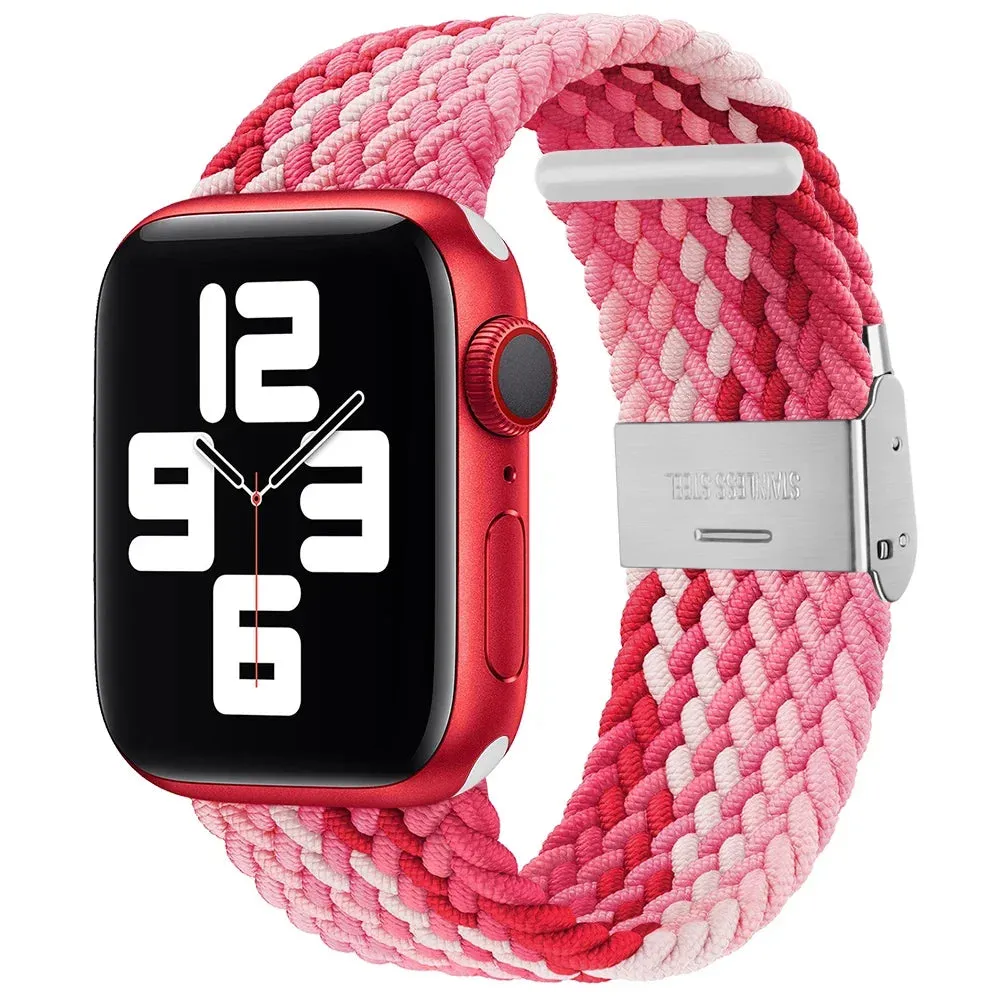 Strap For Apple Watch band 44mm 40mm 45/41mm 49mm 42/46mm 38 Elastic braided bracelet iwatch series 7 se 5 4 6 8 9 10 ultra 3 2