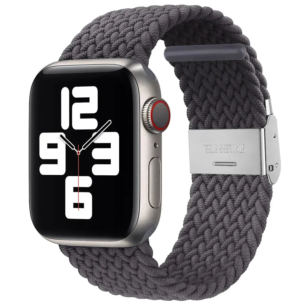 Strap For Apple Watch band 44mm 40mm 45/41mm 49mm 42/46mm 38 Elastic braided bracelet iwatch series 7 se 5 4 6 8 9 10 ultra 3 2