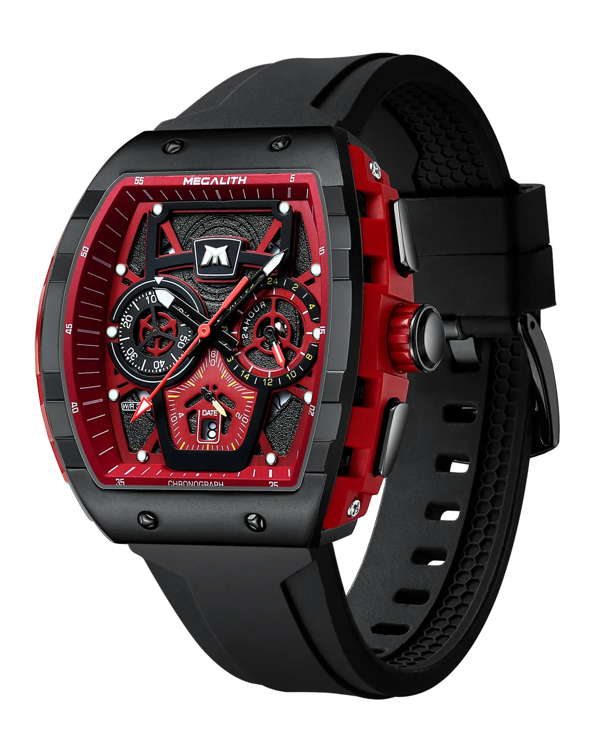 Vanguard Watch | Chronograph Watch Rubber Band | Megalith 8290M