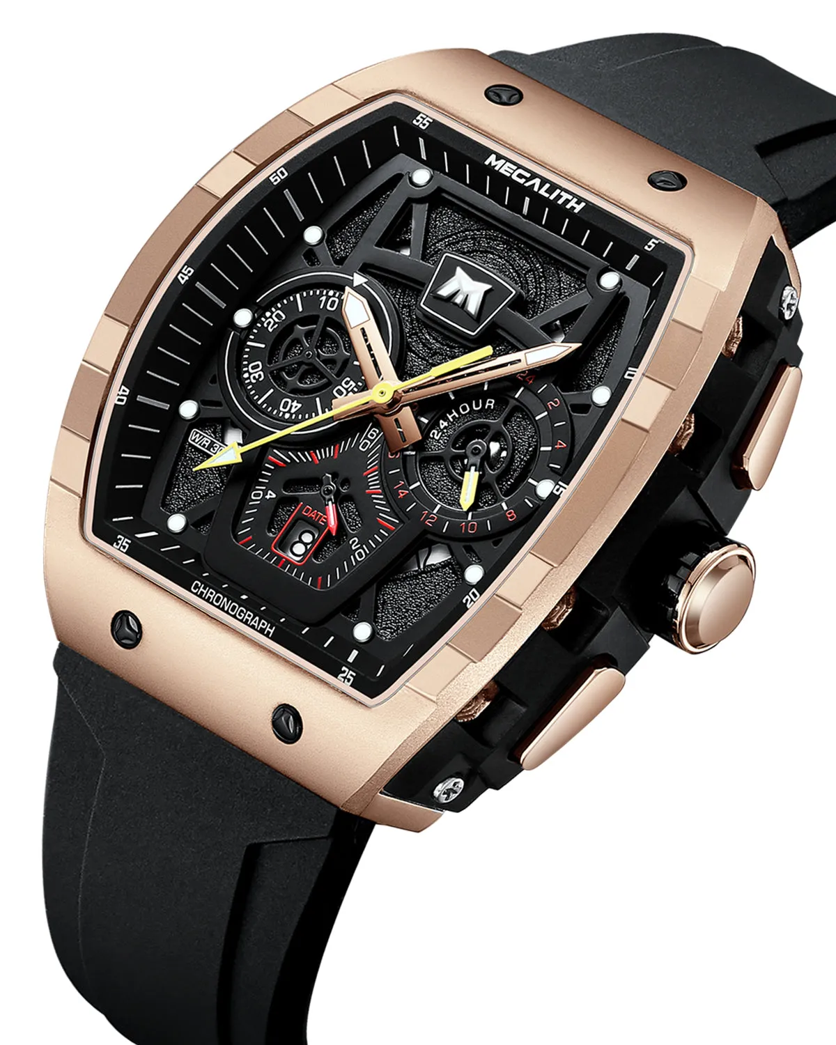 Vanguard Watch | Chronograph Watch Rubber Band | Megalith 8290M
