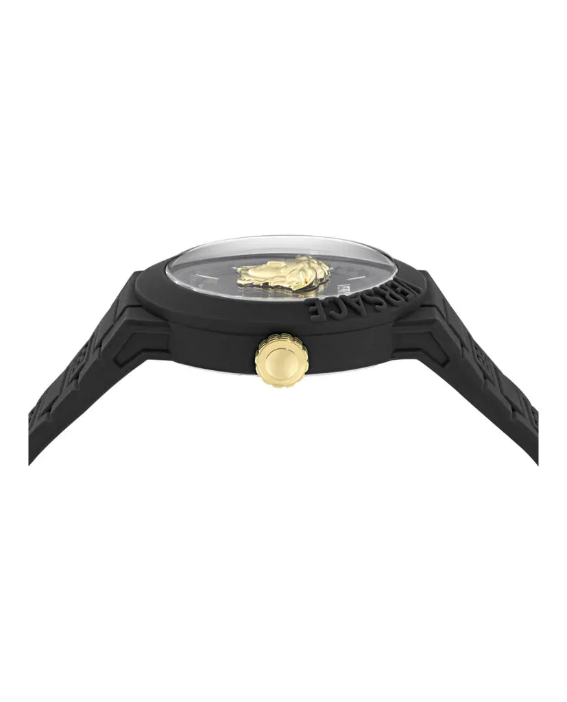 Versace Black V-Pop Silicone Watch