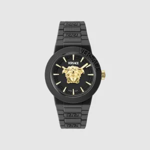 Versace Black V-Pop Silicone Watch