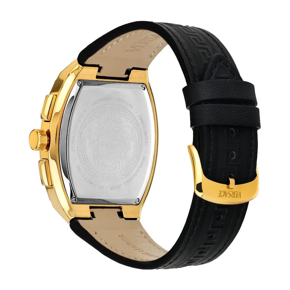 Versace Men 44 X 54.3 mm Size Black Rectangular Dial Analog Watch- VESP00324