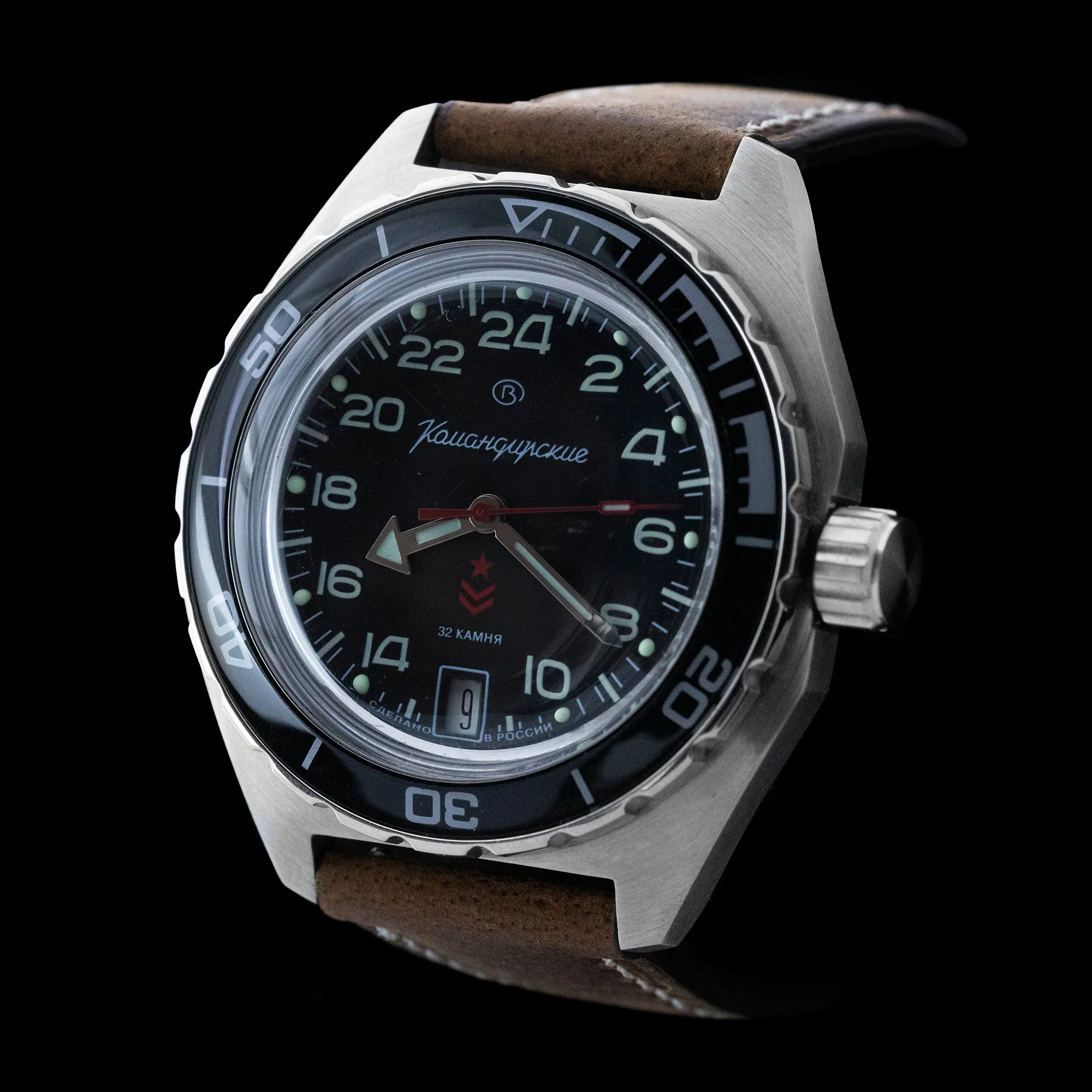 Vostok -K-65 Komandirskie 24-Hour Dial