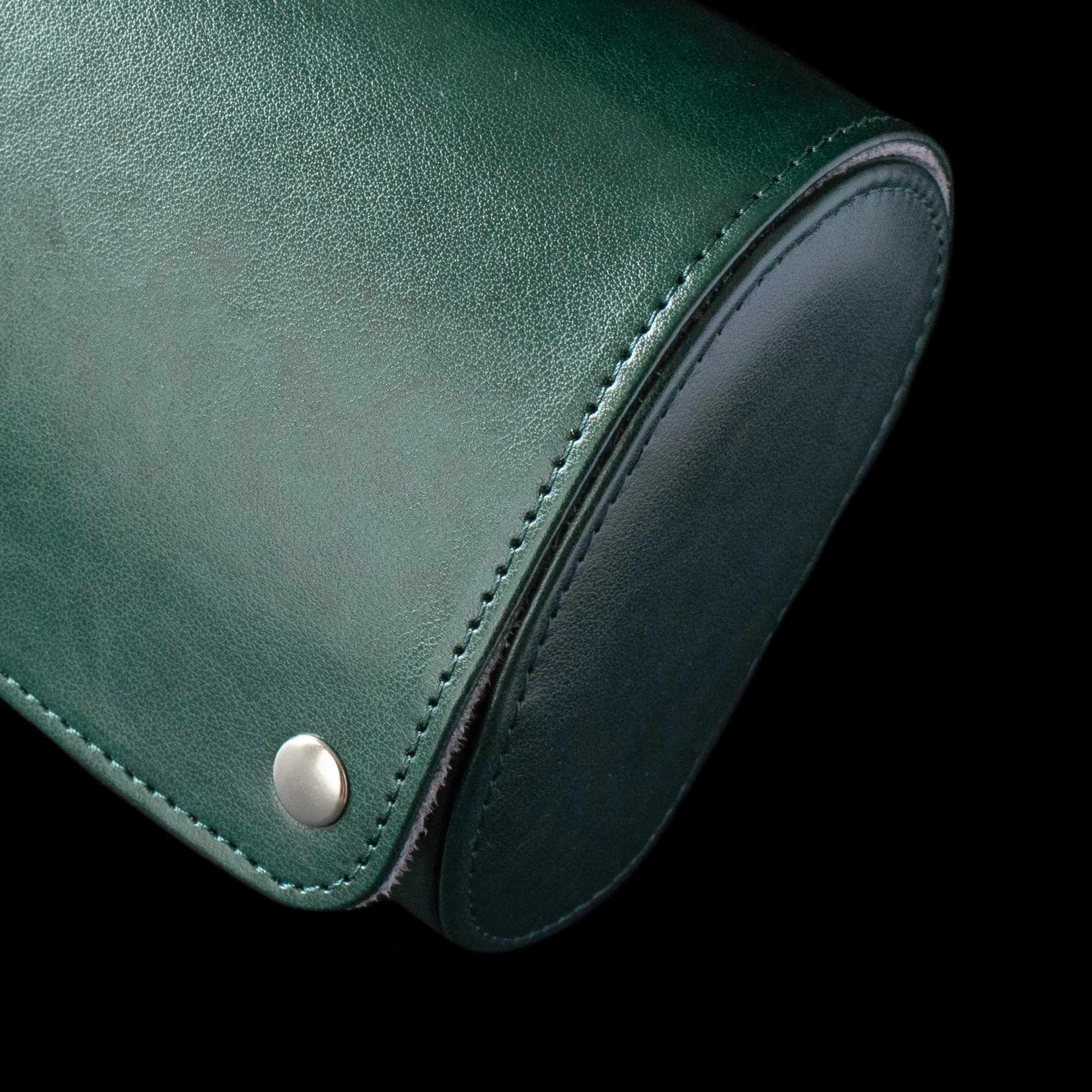 Watch Roll - Luxury Green/ Grey 3 Slot Slider