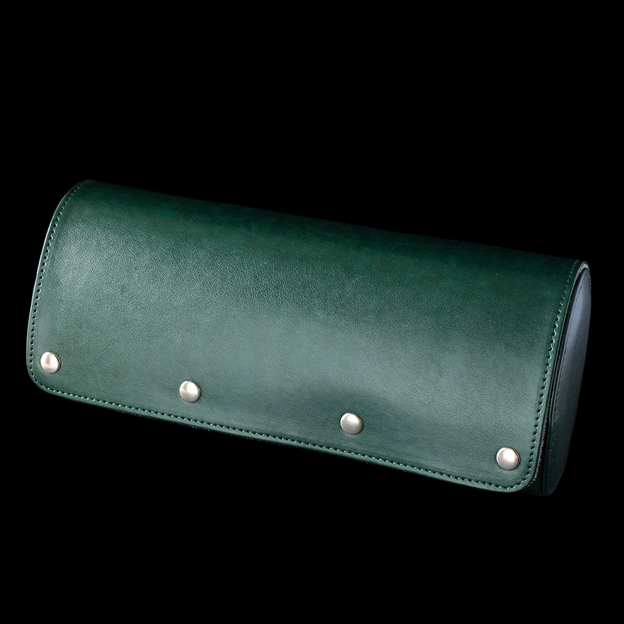 Watch Roll - Luxury Green/ Grey 3 Slot Slider