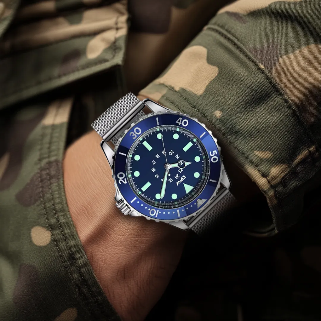 Water-Resistant Tactical Diver's Field Watch