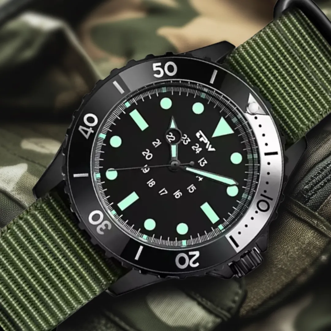 Water-Resistant Tactical Diver's Field Watch