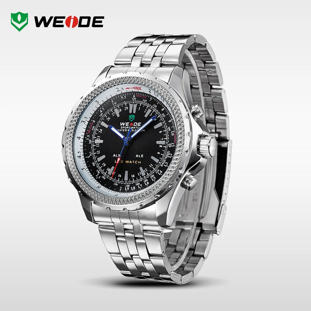 WEIDE relogio masculino Luxury Brand Wristwatches Men Quartz Digital Mov't Analog Display Casual Waterproof Watch