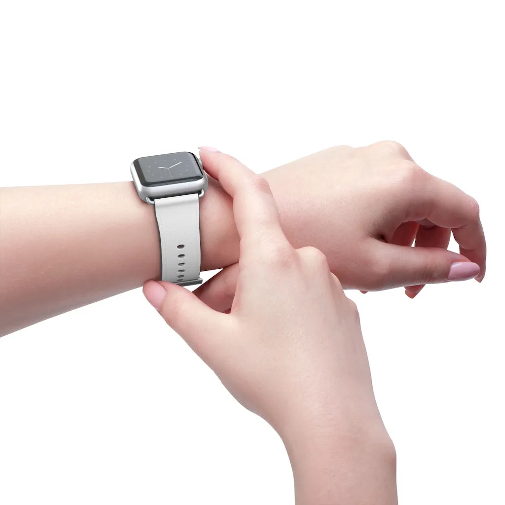 White Solid Color Watch Band, Best 38mm/42mm Watch Band Strap For Apple Watches- Made in USA
