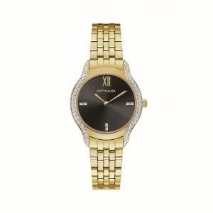 Wittnauer with 30MM Black Diamond Dial Stainless Steel Watch Band. WN4117
