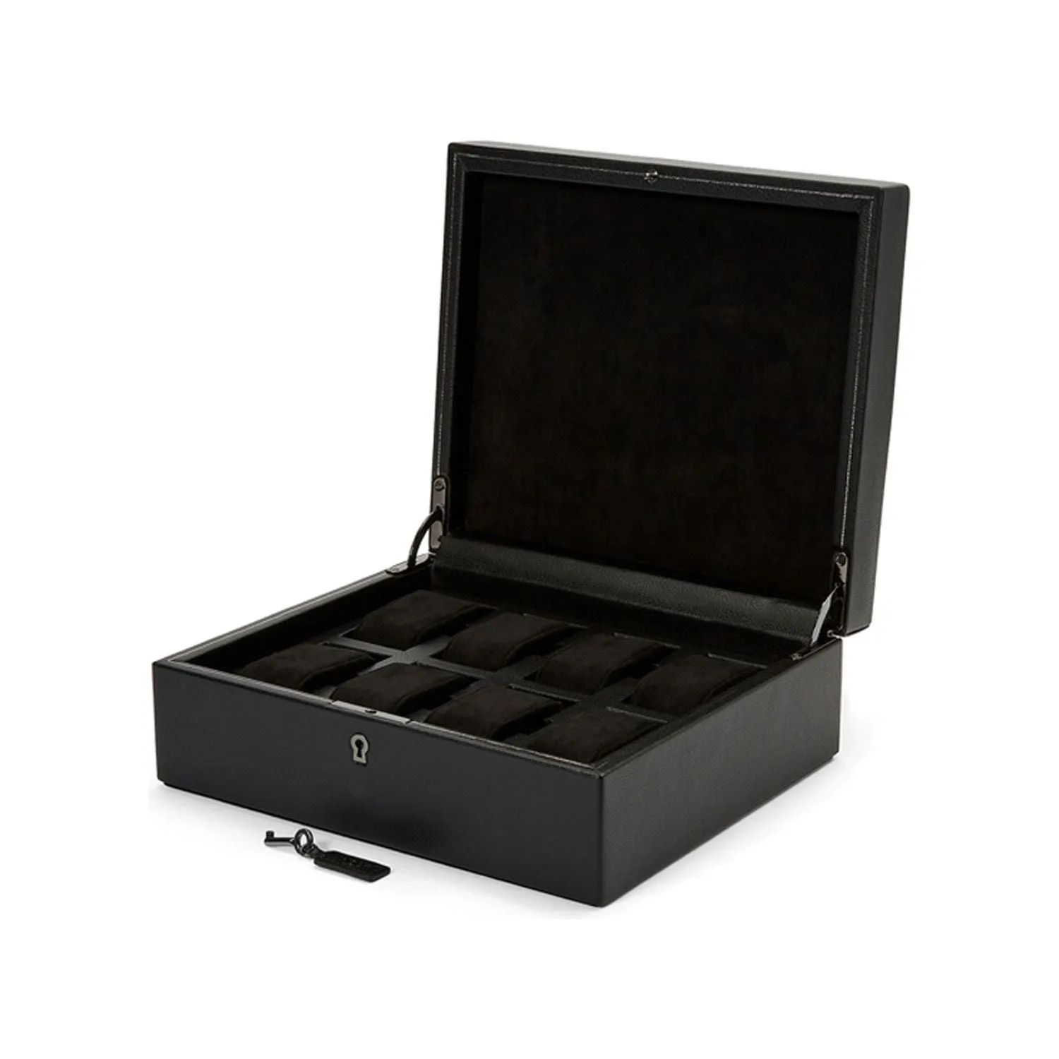 Wolf British Racing Green 8 Piece Watch Box Black