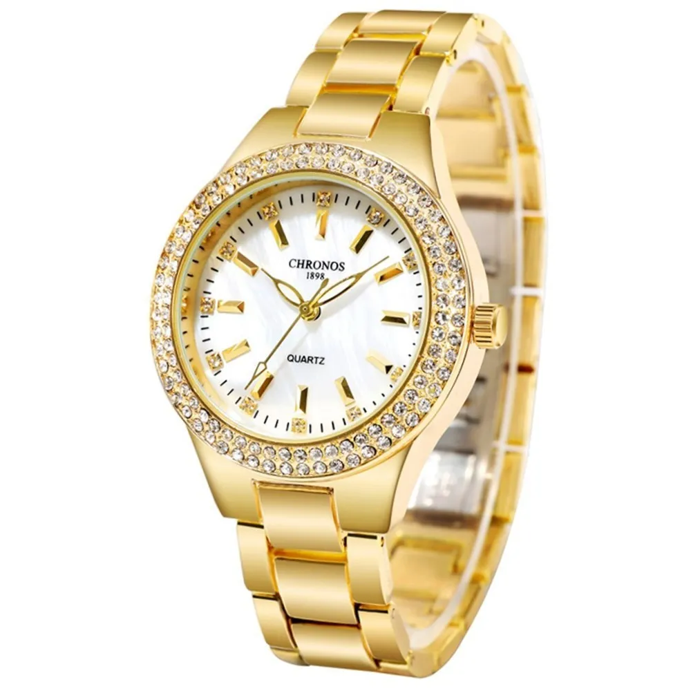 Women's Diamond Studded Quartz Watch