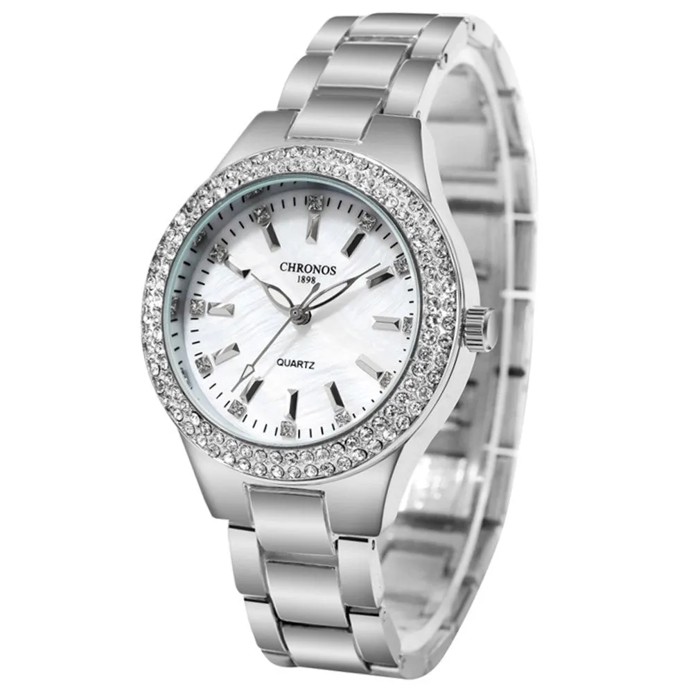 Women's Diamond Studded Quartz Watch
