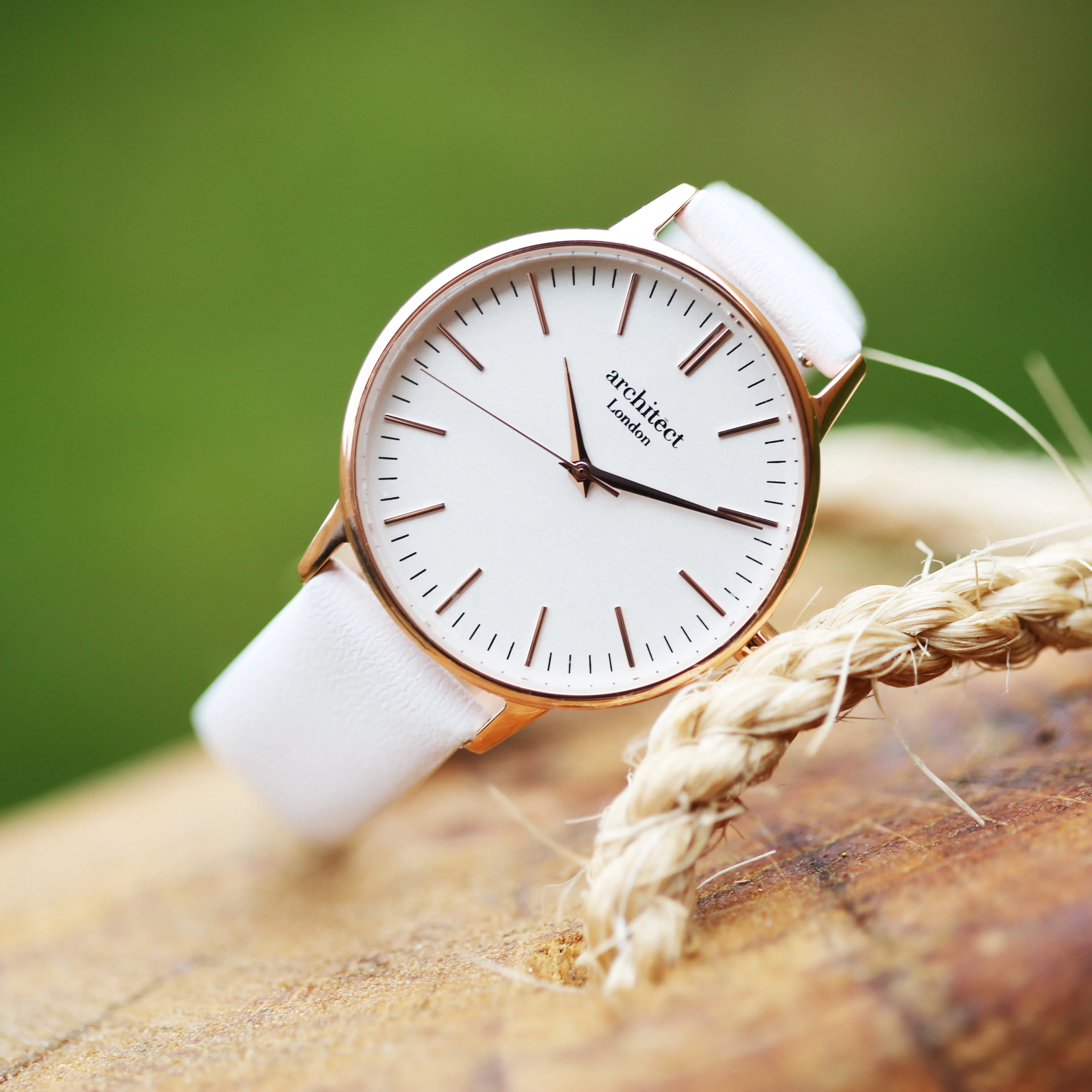 Women's Engraved Watch In White