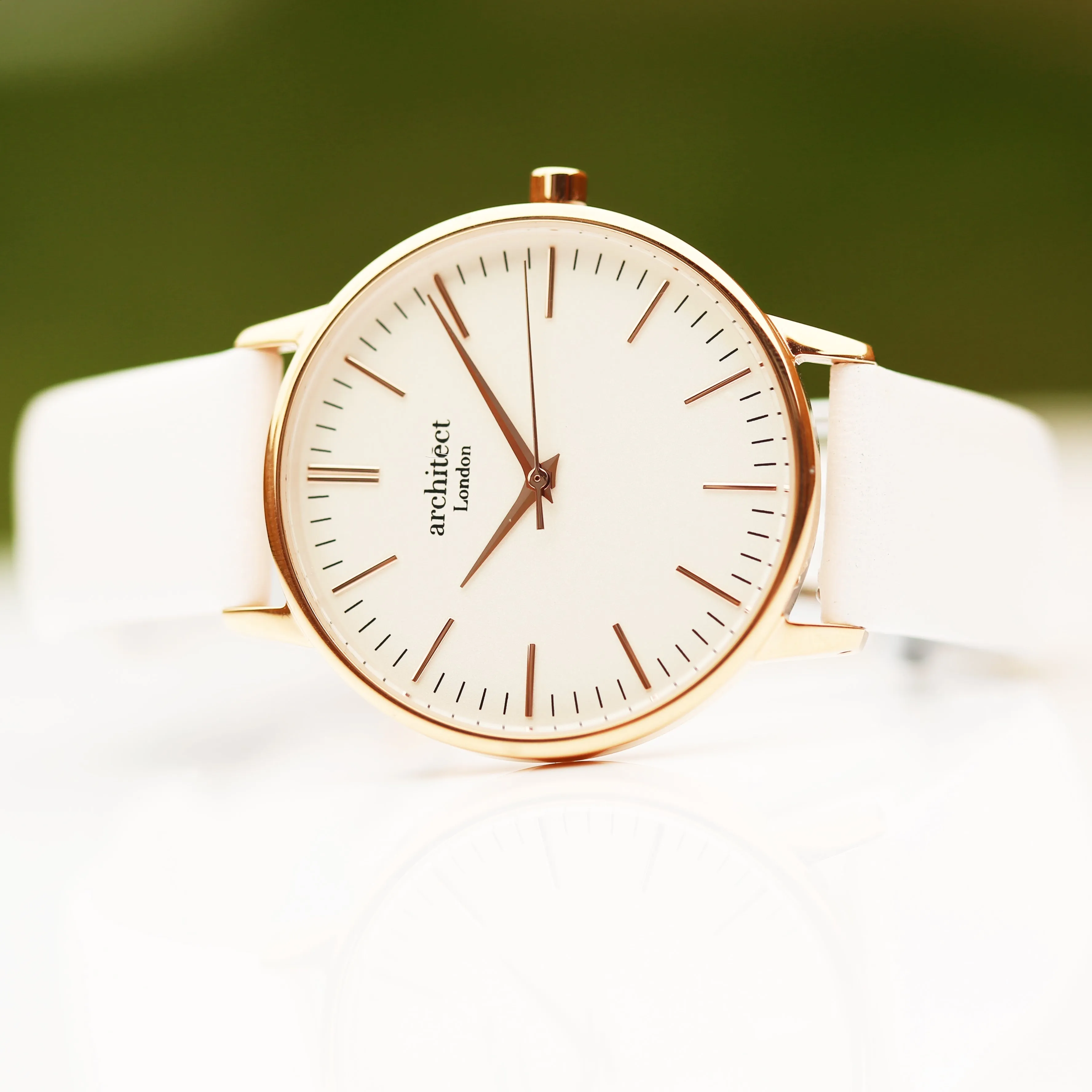 Women's Engraved Watch In White