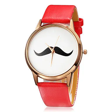 Women's Watch Minimalism Design Beard Pattern