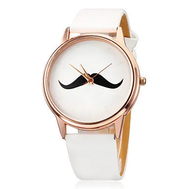Women's Watch Minimalism Design Beard Pattern
