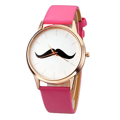 Women's Watch Minimalism Design Beard Pattern