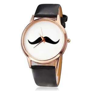 Women's Watch Minimalism Design Beard Pattern