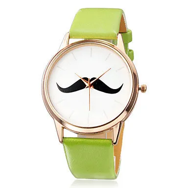 Women's Watch Minimalism Design Beard Pattern