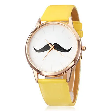 Women's Watch Minimalism Design Beard Pattern